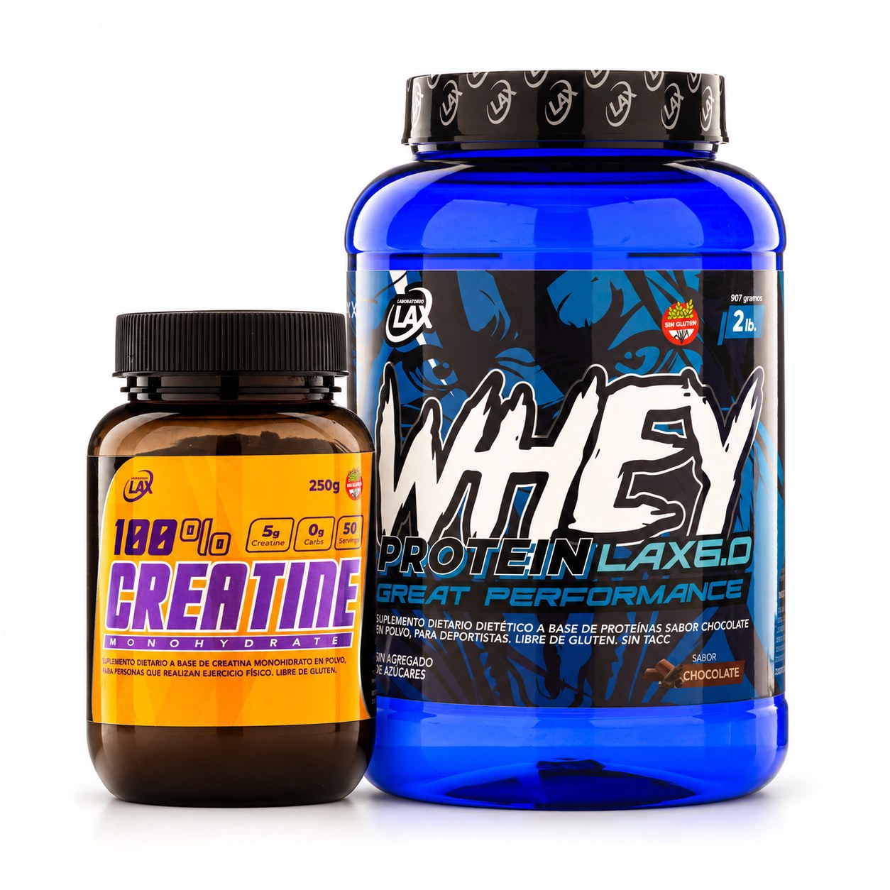 Combo Full LAX: Whey Protein 6.0 + Creatina Monohidrato Micronizada