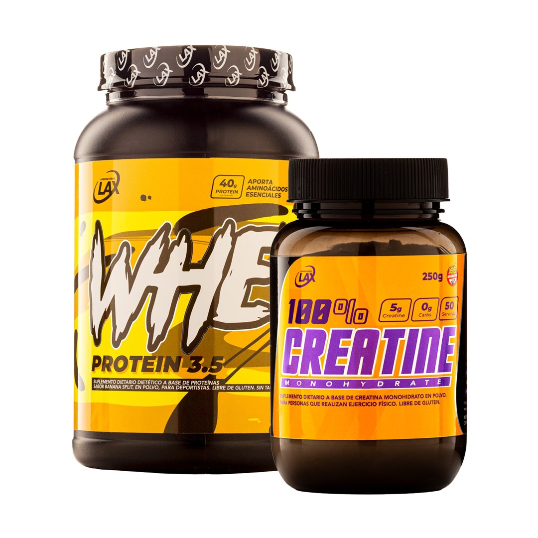 Combo Performance LAX: Whey Protein 3.5 + Creatina Monohidrato Micronizada